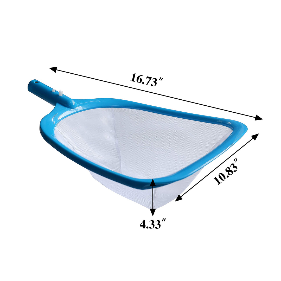 Pool Spa Leaf Skimmer Net with White Ultra Fine Mesh with 4 Deep Pocket Great for Removing Leaves & Debris in In-Ground Pool Spa and Above Ground Pool, Inflatable Pool, Hot Tub, and Fountain