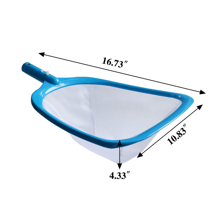 Pool Spa Leaf Skimmer Net with White Ultra Fine Mesh with 4 Deep Pocket Great for Removing Leaves & Debris in In-Ground Pool Spa and Above Ground Pool, Inflatable Pool, Hot Tub, and Fountain