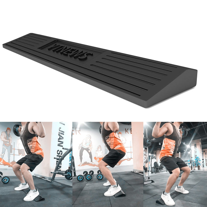 Squat Wedge Blocks for Weight Lifting, Non-Slip Solid Rubber Squat Blocks for Powerlifting, Deadlifting, Weight Training, Barbell and Kettlebell Squats