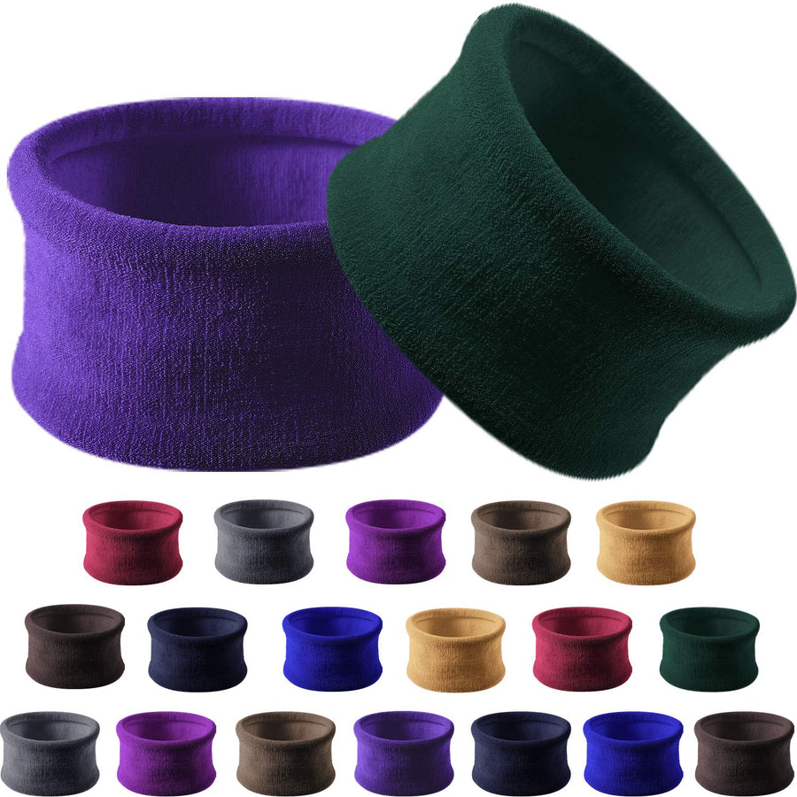 20 Pieces Large Cotton Stretch Hair Ties Bands Rope Ponytail Holders Headband for Thick Heavy or Curly Hair (Multicolor)