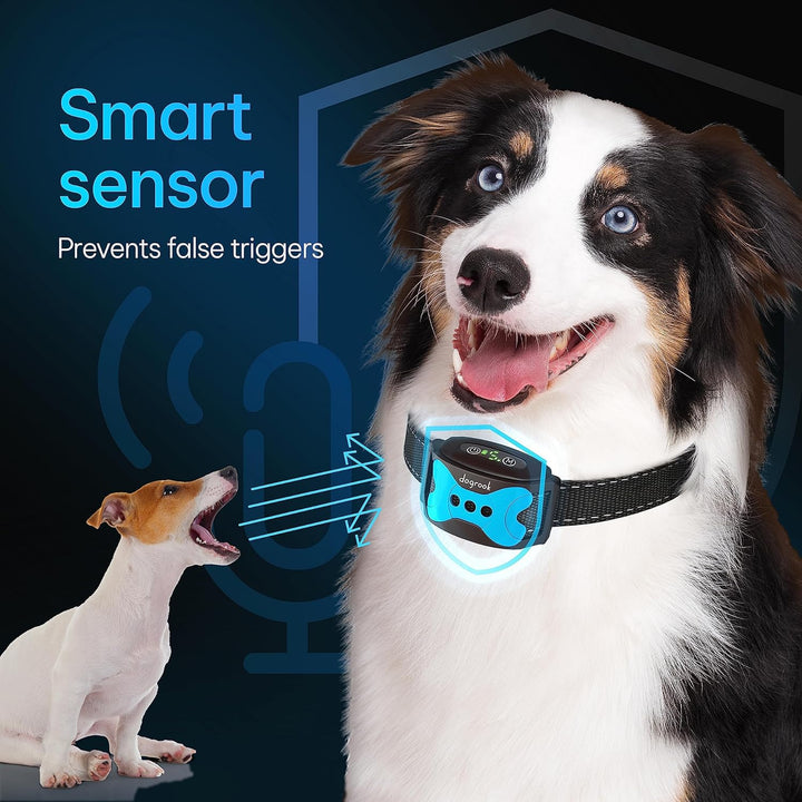 Dog Bark Collar | Smart Collar for Dog Training | No Shock | Beep & Vibration | Rechargeable | No Bark Collar for Dogs | Anti Bark Collar for Large Dog, Medium Dog, Small Dog | 12-110 lbs