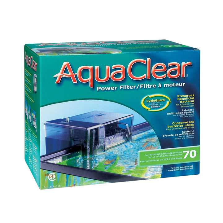 70 Power Filter, Fish Tank Filter for 40- to 70-Gallon Aquariums, Black