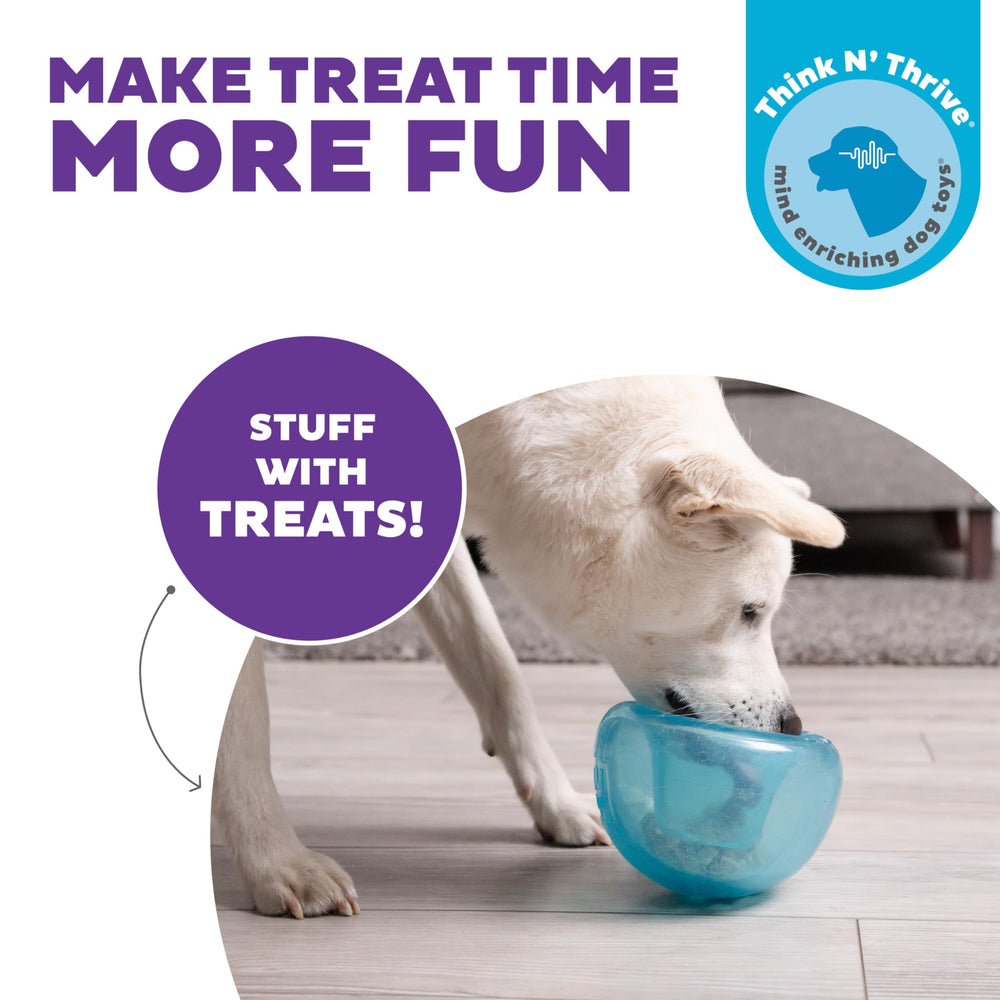by Planet Dog Snoop Durable Interactive Treat Dispensing Dog Toy, Large, Blue