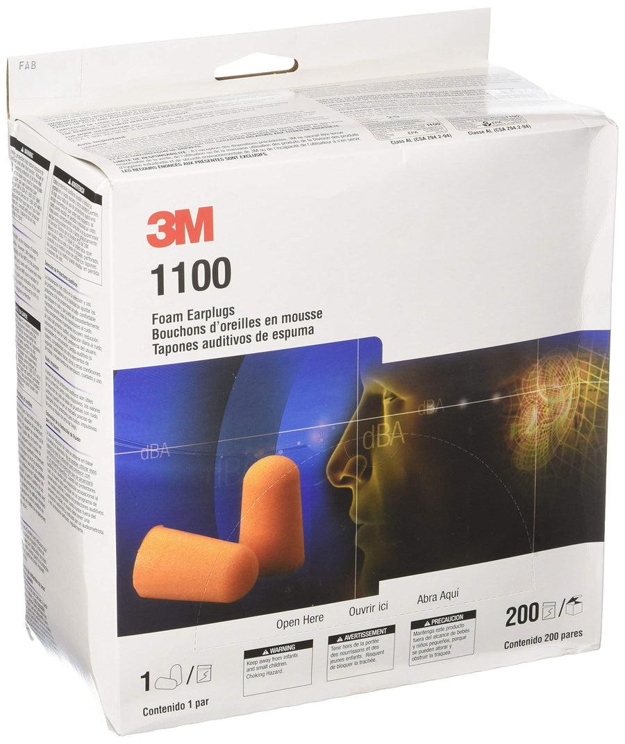 1100 Foam Ear Plugs, 200-Pair