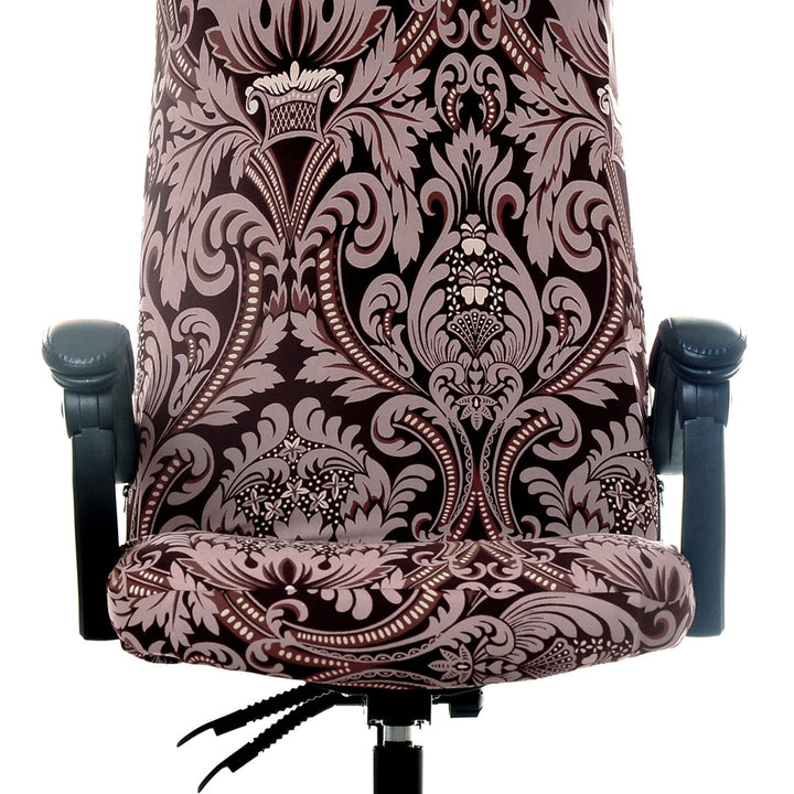 Printed Office Chair Covers, Stretch Computer Chair Cover Universal Boss Chair Covers Modern Simplism Style High Back Chair Slipcover (Star City, Large)