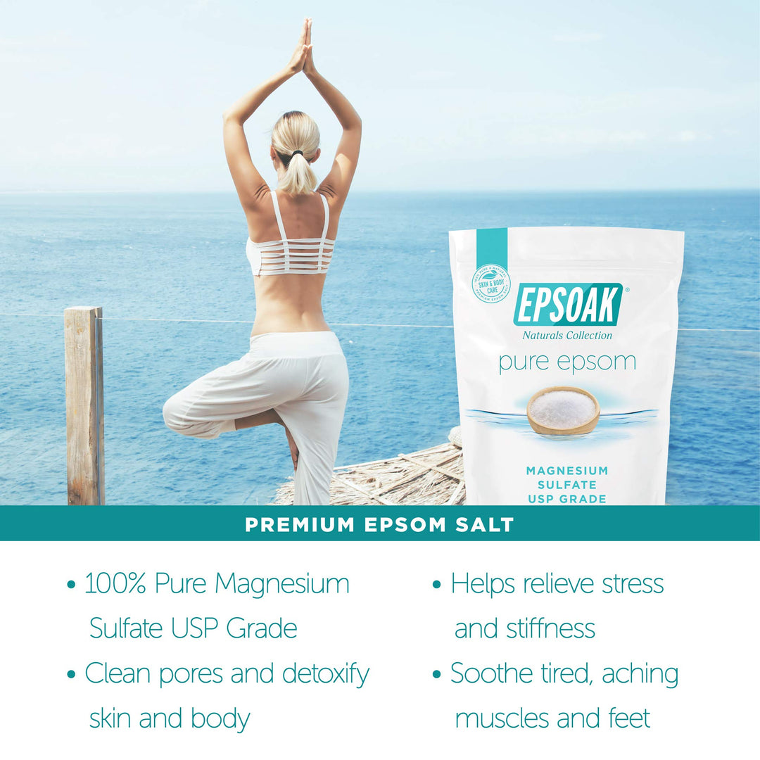 Epsom Salt 2 lb. Magnesium Sulfate USP. (Qty. 1 x 2lb. Bags) Resealable Epsom Salt Bulk Bags Unscented, Made in The USA, Cruelty-Free Certified