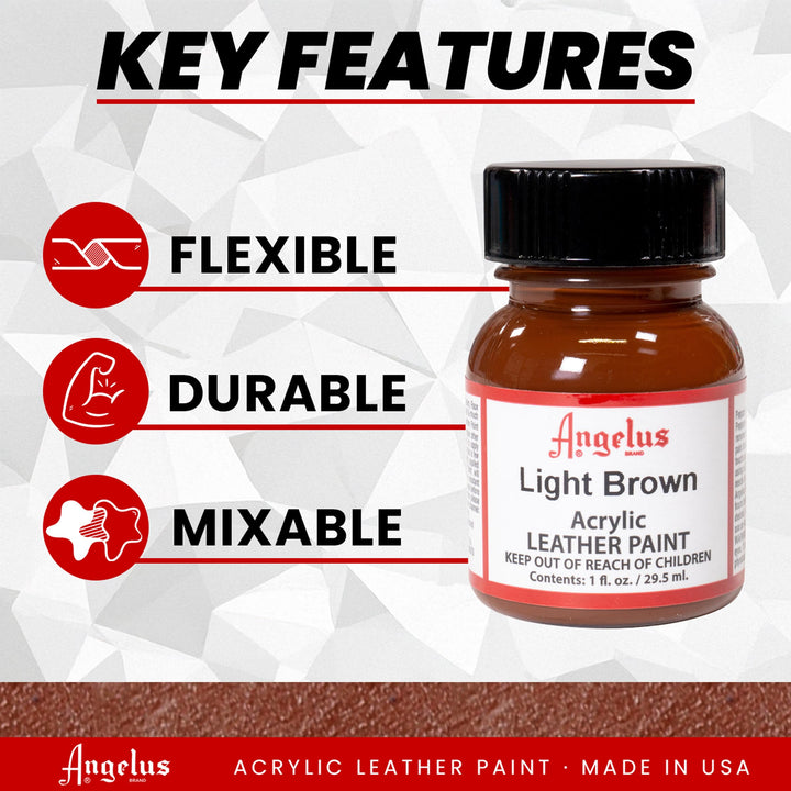 Acrylic Leather Paint, 1 Fl Oz (Pack of 1), Light Brown