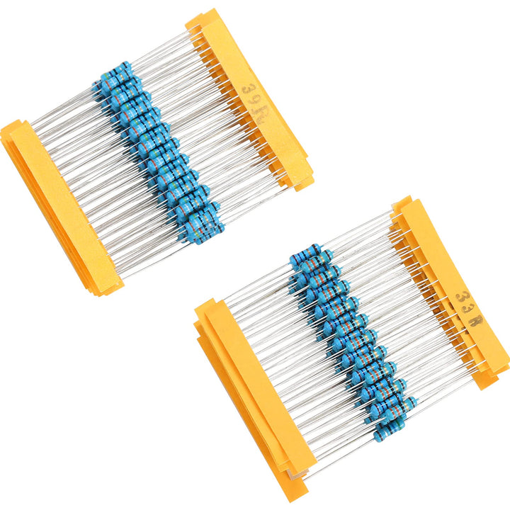 130 Values 1300PCS Resistor Kit 1/2W 1% Metal Film Resistors 1 Ohm-3M Ohm Assortment Kit for DIY Projects and Experiments