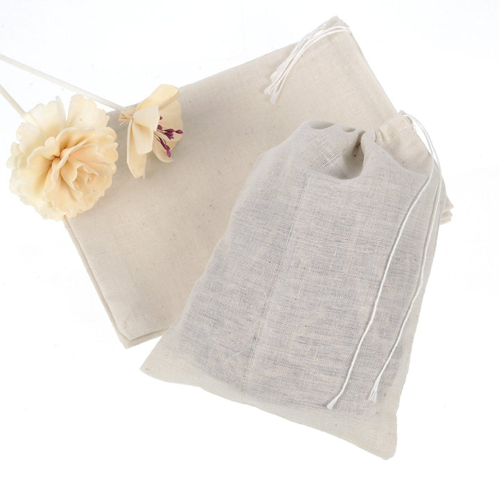 30 Pack Cotton Muslin Bags Drawstring Bags, 7 by 5 Inches