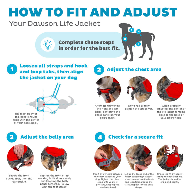 Dawson Swim Red Dog Life Jacket, XL