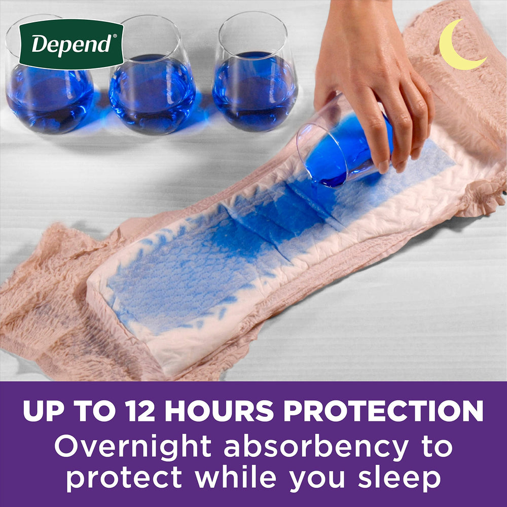 Night Defense Incontinence Overnight Underwear for Women, L, 14 count