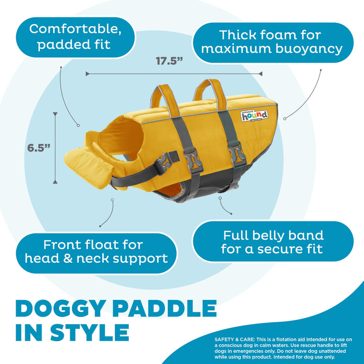 Granby Splash Yellow Dog Life Jacket, Large