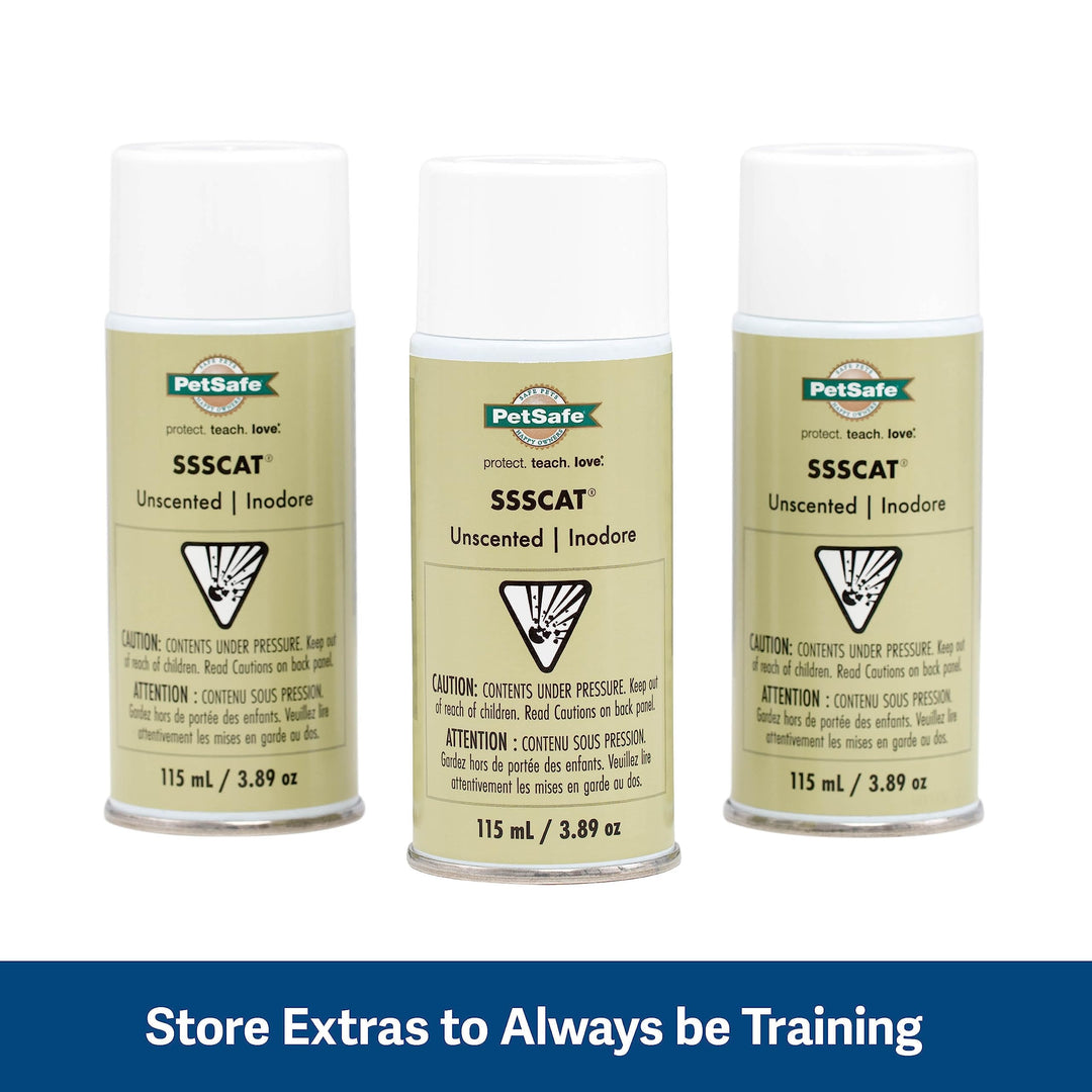 SSSCAT Spray Replacement Can Only Use with SSSCAT Spray, Dog and Cat Deterrent System - Keeps Areas Pet Proof Environmentally Friendly Training Repellent - Protect Your Pets and Furniture