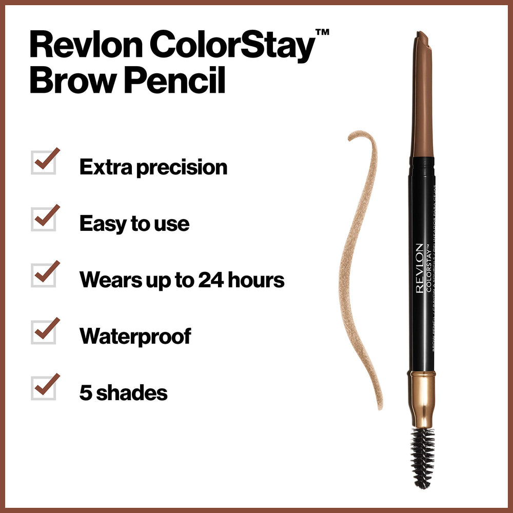 Revlon Colorstay Brow Pencil, Soft Brown, 1 Count