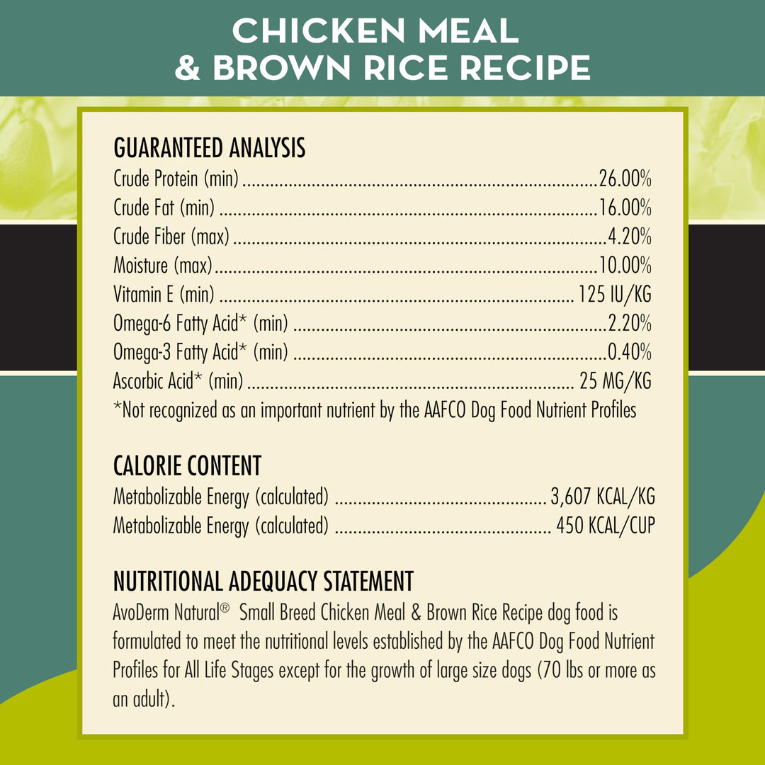 Small Breed Dog Chicken Meal and Brown Rice Formula, 7lb bag