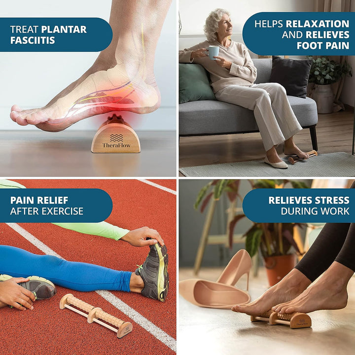 Small Dual Foot Massager for Plantar Fasciitis Relief - Foot Massager for Neuropathy, Foot Roller for Foot Pain Relief | Feet Massager for Pain Relief and Circulation - Ideal Gift for Mom