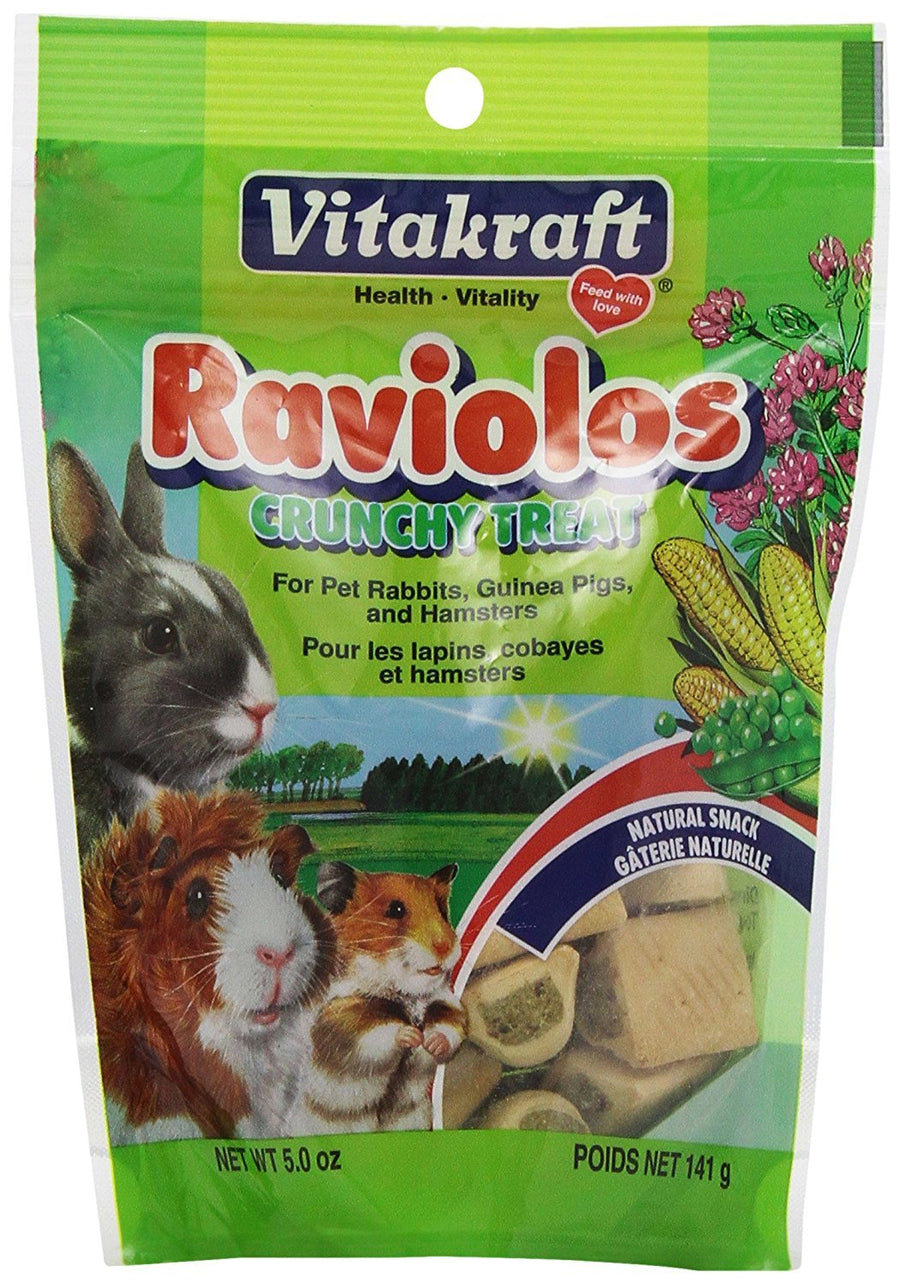 Raviolos Small Animal Treat - Made with Real Vegetables - For Rabbits, Guinea Pigs, and Hamsters Brown 5 Ounce (Pack of 1)