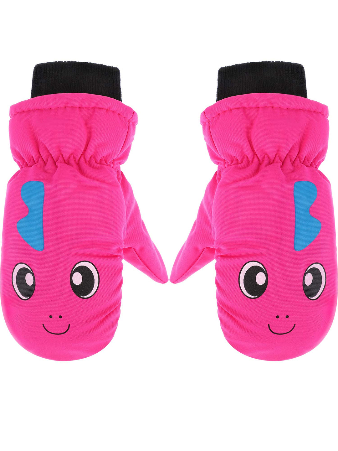 Kids Snow Ski Mittens Winter Gloves Warm Waterproof Mittens for Girls and Boys (Rose Red, 3-6 Years)