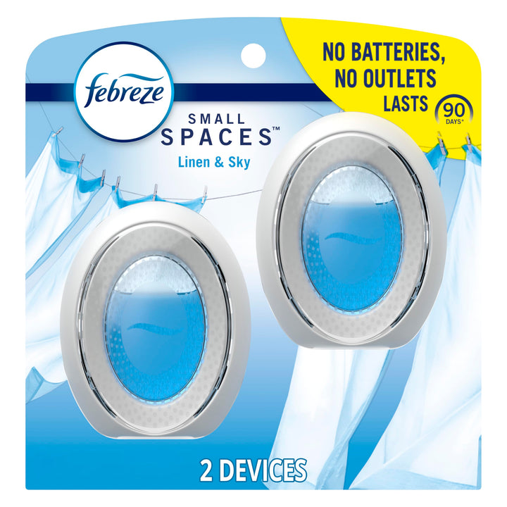 Bathroom Air Freshener, Odor-Fighting, Plug In Alternative, Air Fresheners for Home and Bathroom and Kitchen, Closet Air Fresheners, Linen & Sky Scent, 2 Count