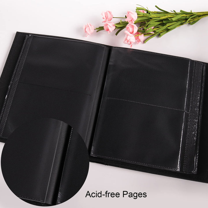 Photo Album for 200 4x6 Photos Leather Cover Extra Large Capacity Picture Book for Wedding Baby Vacation