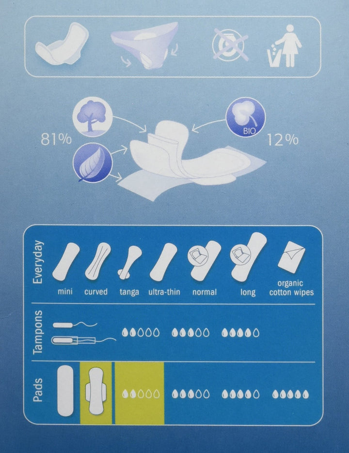 Natural Feminine Ultra Pads Regular with Wings -- 14 Pads