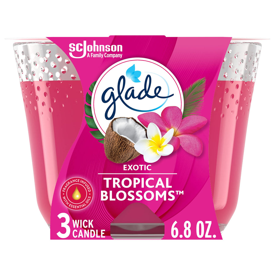 Jar Candle Air Freshener, Exotic Tropical Blossoms Scent - 6.8 Oz (Pack of 1)