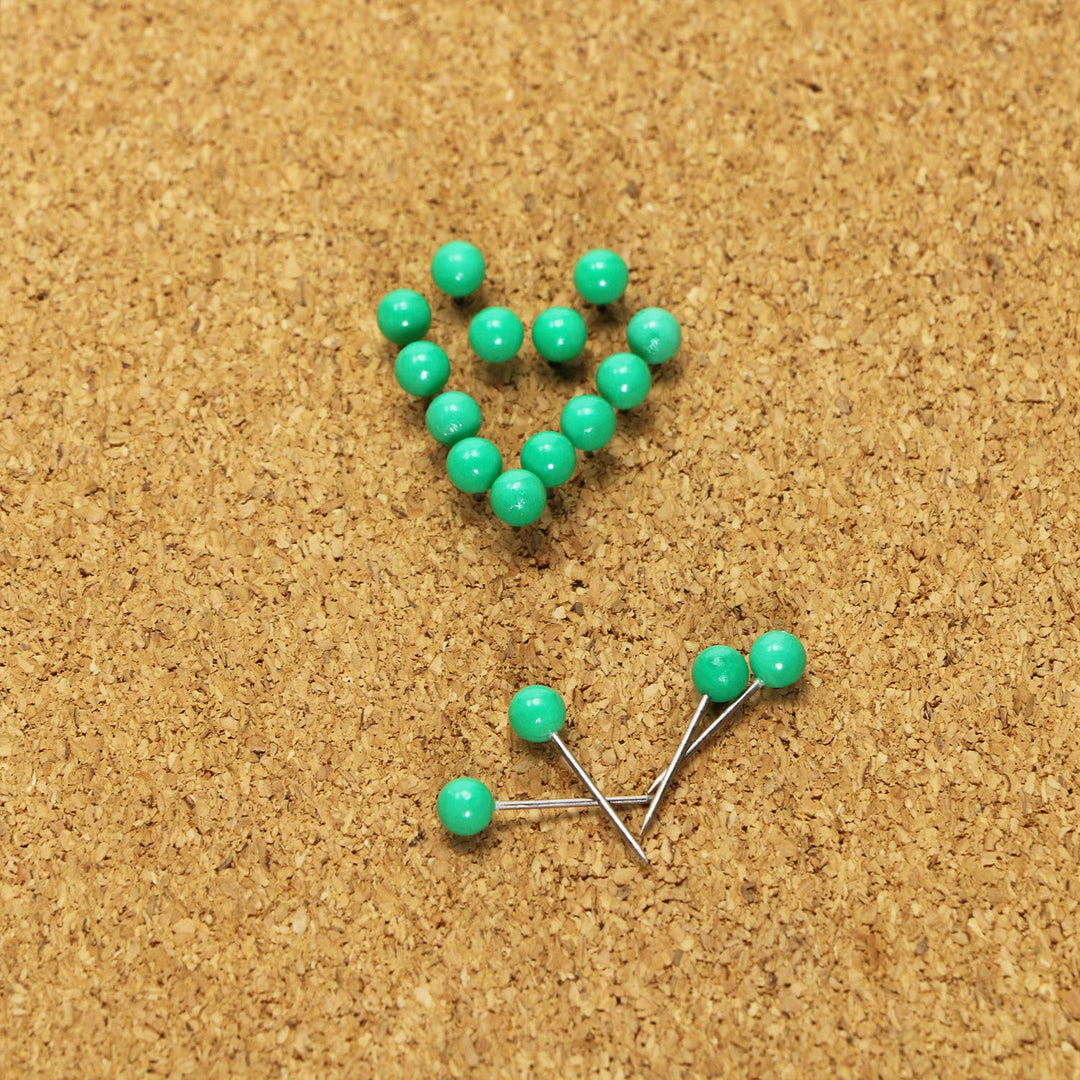 1/8 Inch Small Round Ball Head Decorative Push Pins Map Thumb Tacks for Travel Map Art Picture Photo Canvas Bulletin Cork Board Wall DIY Craft Home School Office Use, 500PCS (Green)