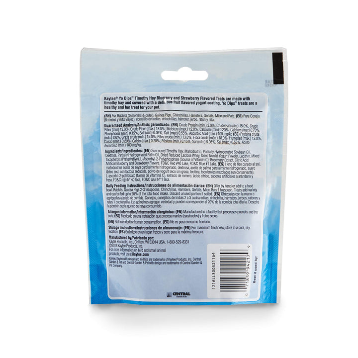 Yo Dips Timothy Hay for Small Animal - Blueberry Strawberry 2.5 oz