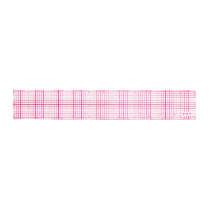 LetterCraft 8ths 12-Inch Beveled Transparent Ruler (B-70)