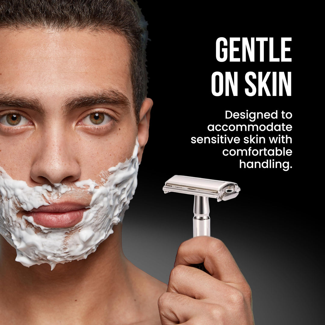 Shaving Factory Twist to Open Double Edge Safety Razor and 10 Blades