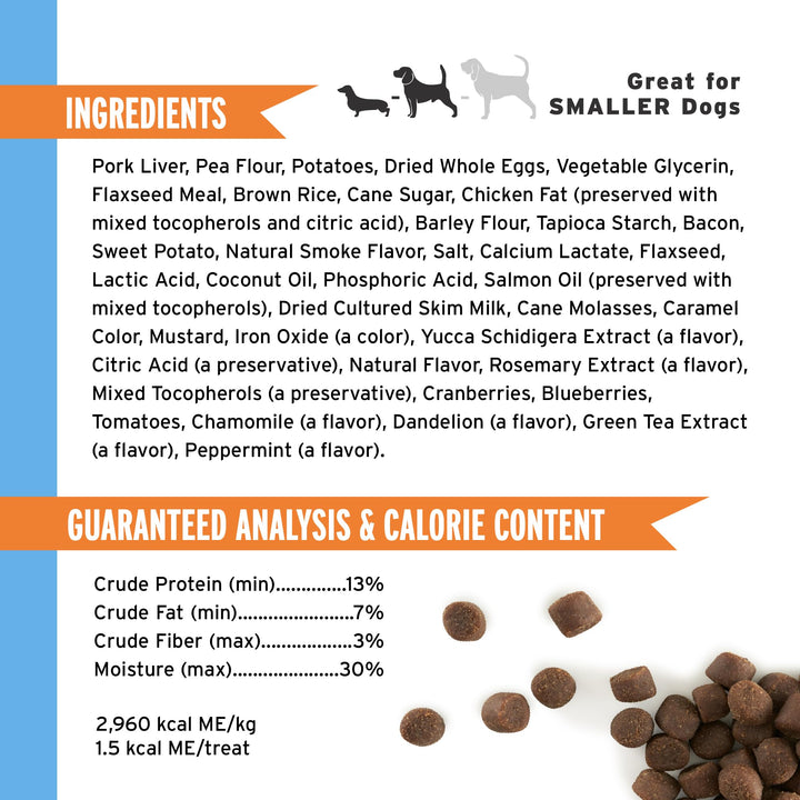 10 oz. Pouch Training Rewards Mini Soft & Chewy, Bacon Flavor, with 500 Treats Per Bag, The Choice of Top Trainers