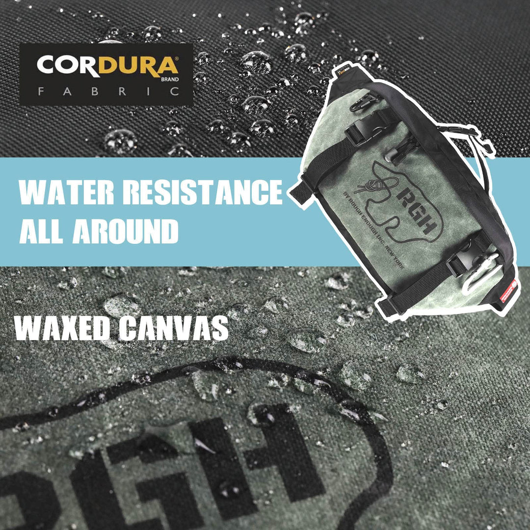 Rough Enough Mens Tactical Fanny Pack Crossbody Large Waist Bag for Men Green