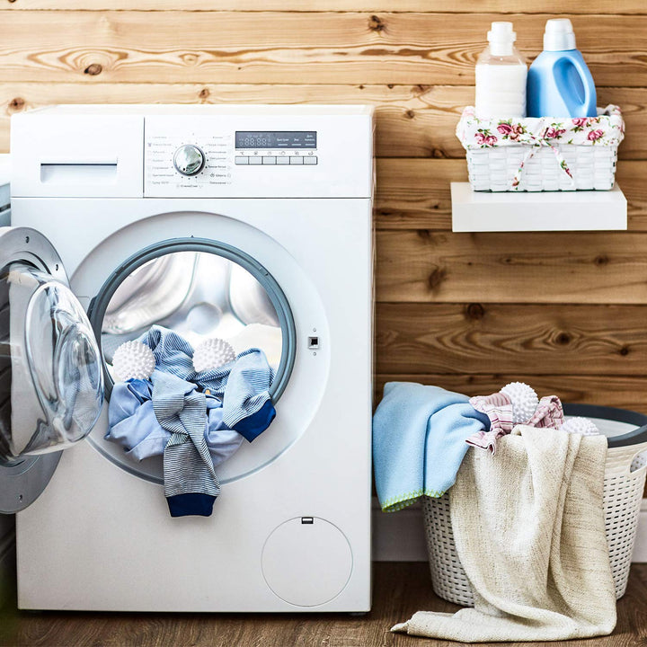 6 Pieces Laundry Will Drying Balls Reusable Dryer Balls Replace Laundry Drying Fabric Softener and Saves, Reusable Washing Machine Dryer Cleaning Soften Clothes Wash Ball (Random Color)