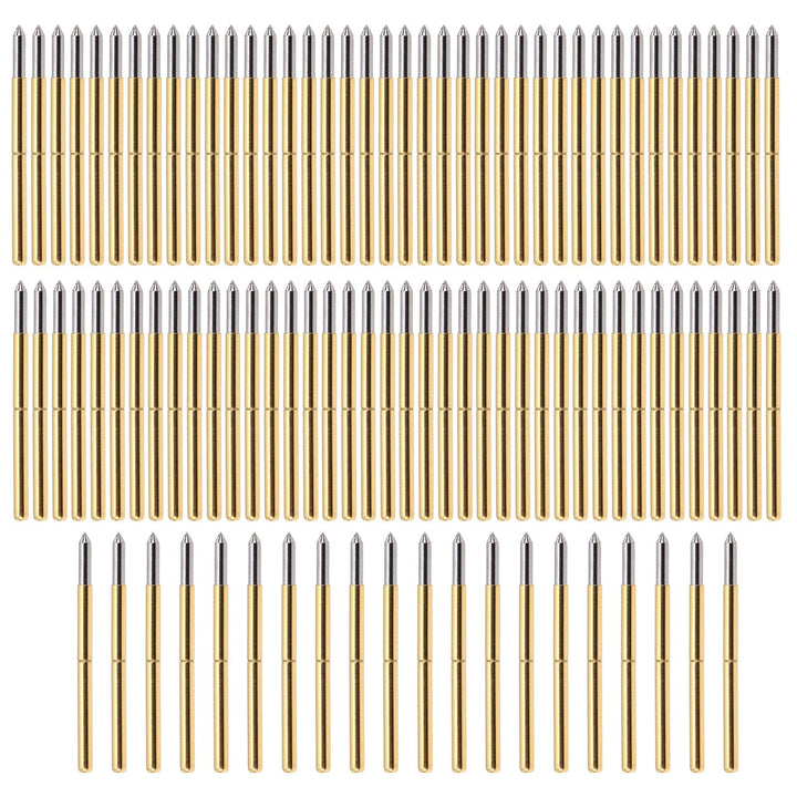 Spring Test Probe, 100pcs P125-B 2.0mm Spring Test Detection Probe Set, 0.02mm High Accuracy Spring Test Pins Brass Pogo Pins for Conductive Test, Test Stability and Durability