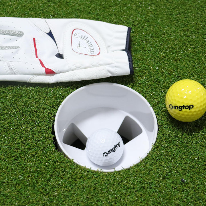 Golf Hole Cup, Putting Cup, Hole Cups for Practice Putting Green, Outdoor | Indoor, Fit USGA/PGA Regulations, Ivory White, 6” Depth Optional, 1-Pack