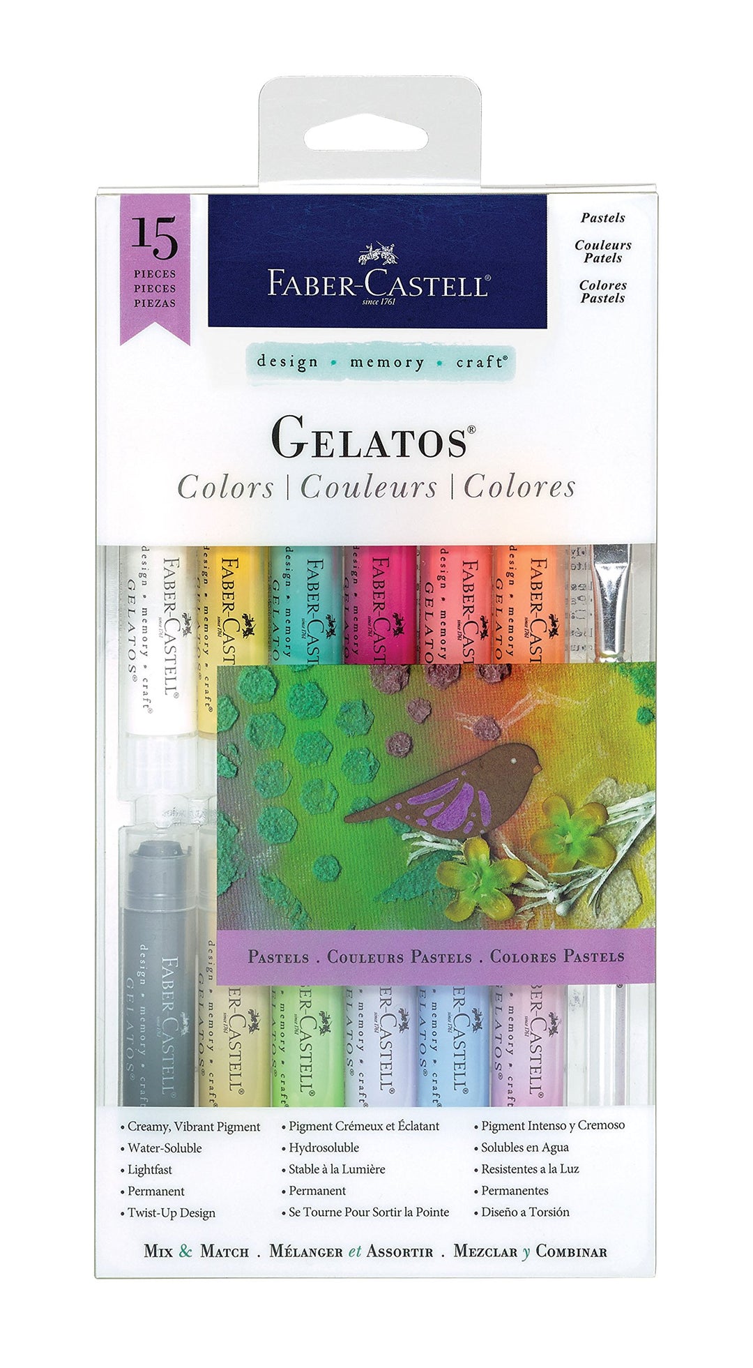 Gelatos Pastels Color Set, 12 Pastel Colors - Multi-Purpose Art Medium