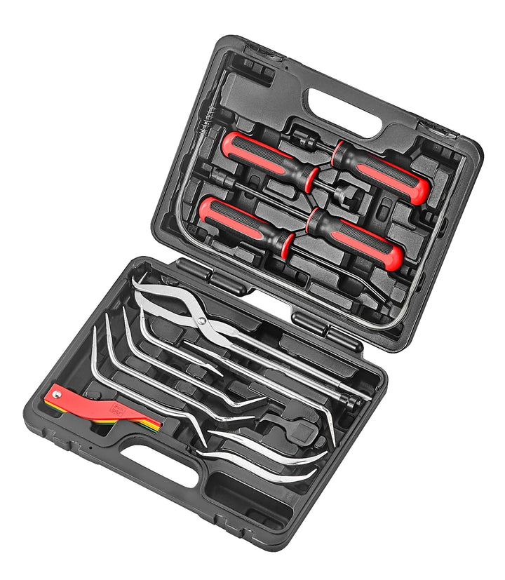 Kauplus Brake Service Kit, 14-Piece Professional Drum Brake Tool Set w/Brake Lining Gauge…
