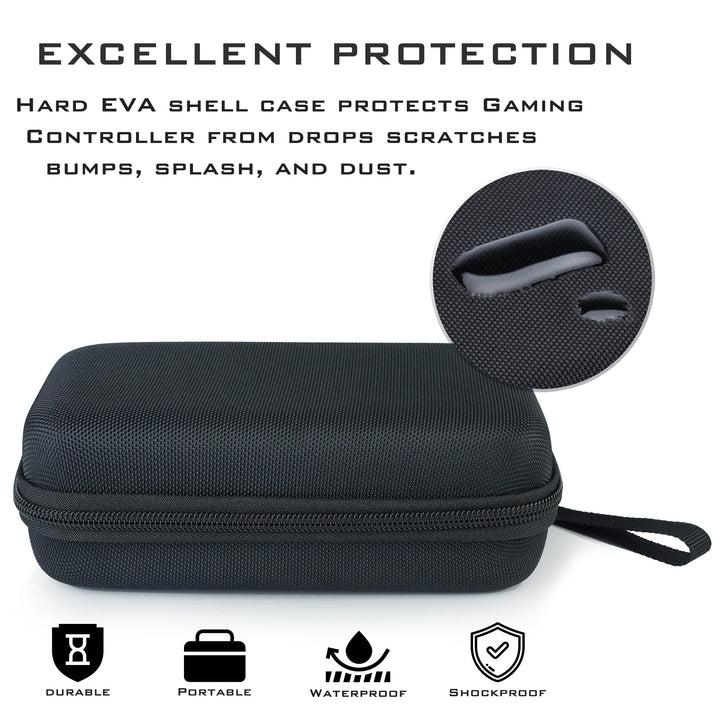 Protective Case for Backbone One/2nd Gen, Large Nylon Hard Shell Carrying Case with Wristband, Keychain, and Mesh Pocket, Compatible with Backbone One Accessories