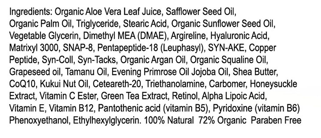 Magic Night Cream-No Needle Alternative-Pure Argireline Peptides Overnight Firming Cream-Argireline, Matrixyl 3000, SNAP-8, Pentapeptide-18 (Leuphasyl), SYN-AKE, Copper Peptide,Syn-Coll, Syn-Tacks