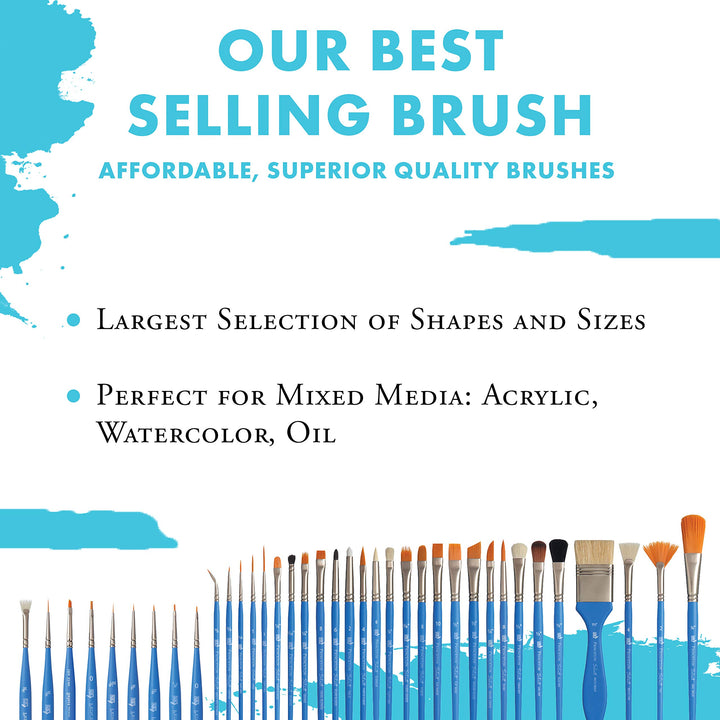 Select Artiste, Series 3750, Paint Brush for Acrylic, Watercolor and Oil, Deerfoot, 3/8 Inch