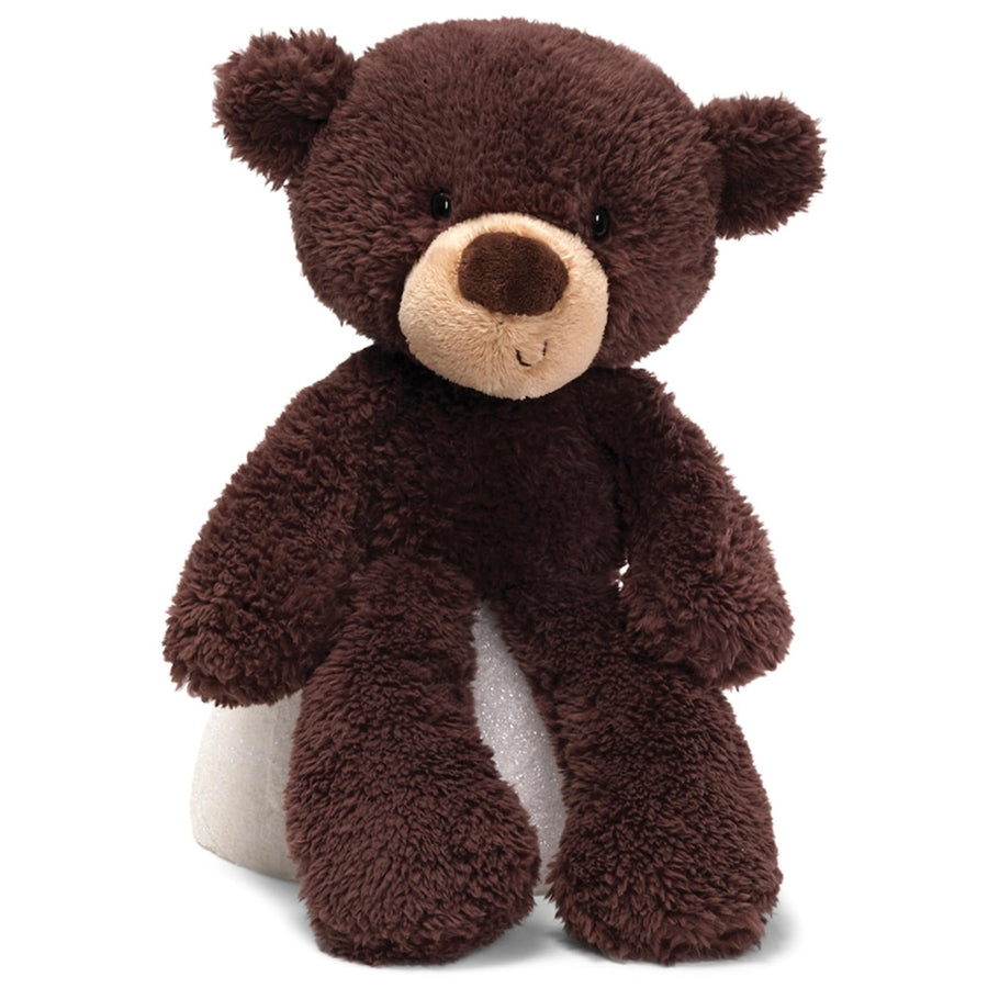 Fuzzy Teddy Bear, Premium Stuffed Animal for Ages 1 and Up, Chocolate Brown, 13.5”