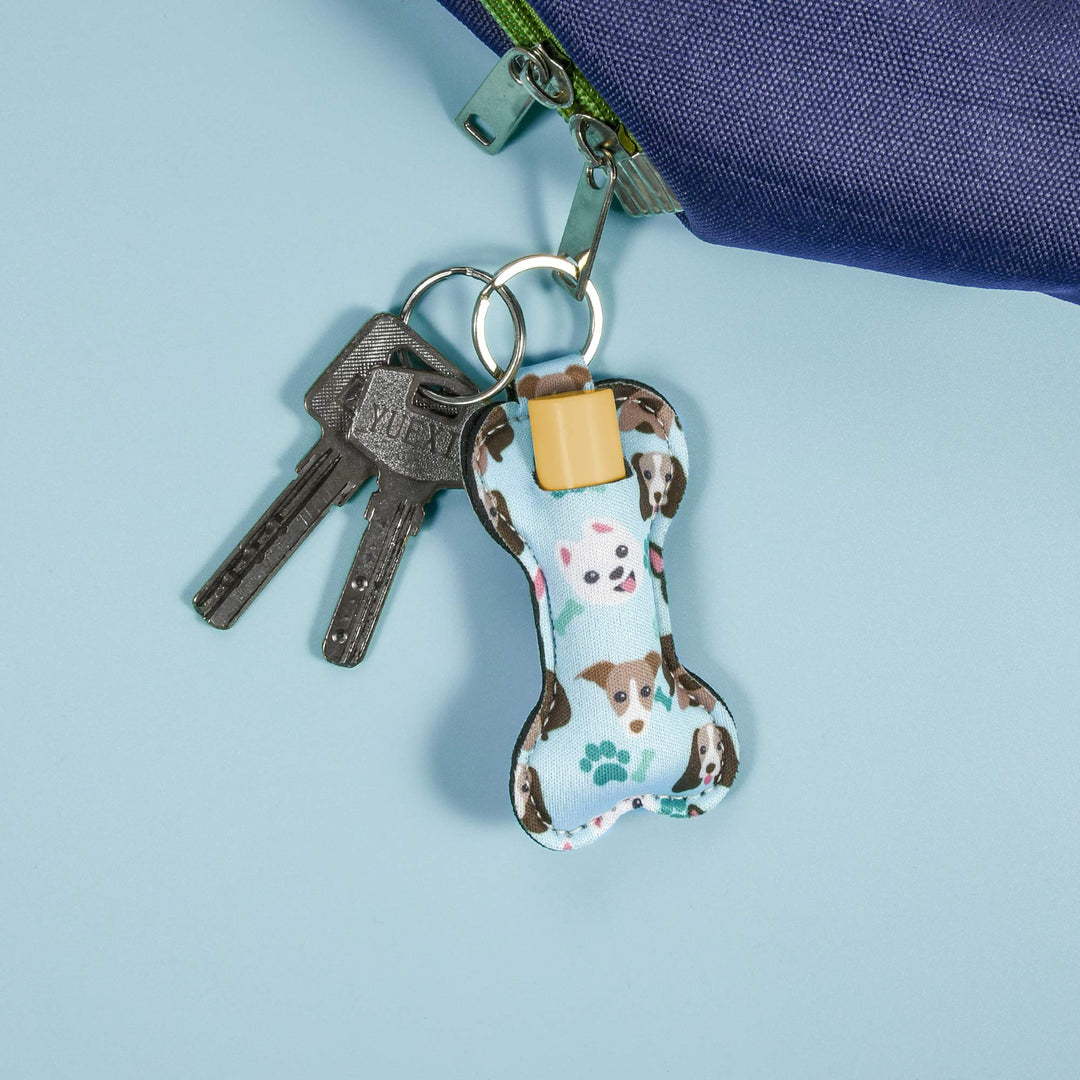 5 Pack Neoprene Chapstick Keychain Holder Lipstick Pouch Lip Balm Holder Travel Accessories (Dog Pattern) : Dog Pattern
