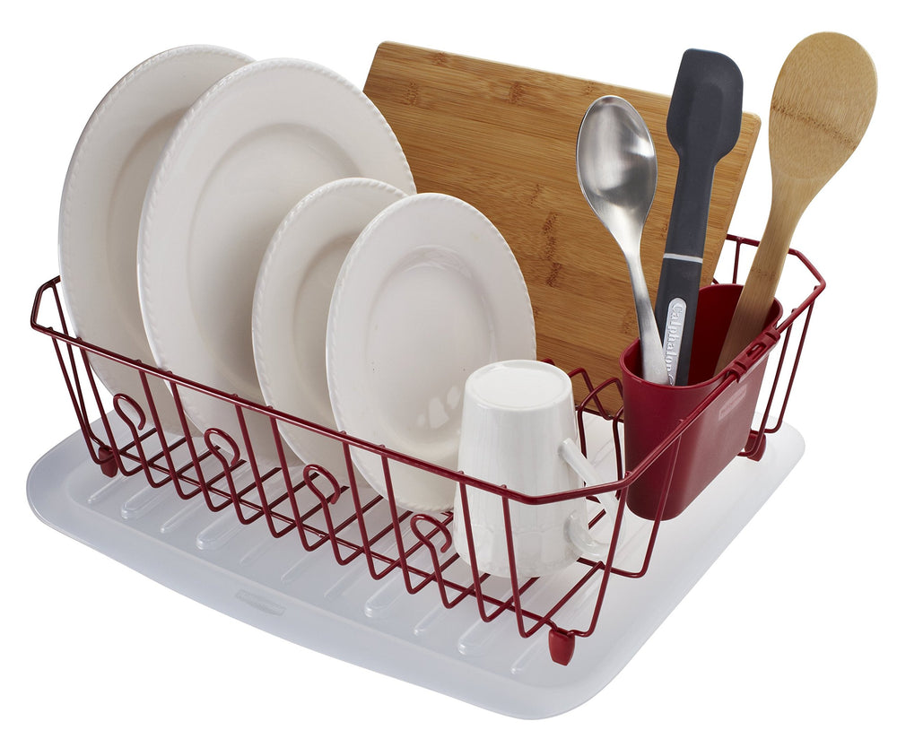 18 in. L x 14.7 in. W x 1.3 in. H Clear Plastic Dish Drainer