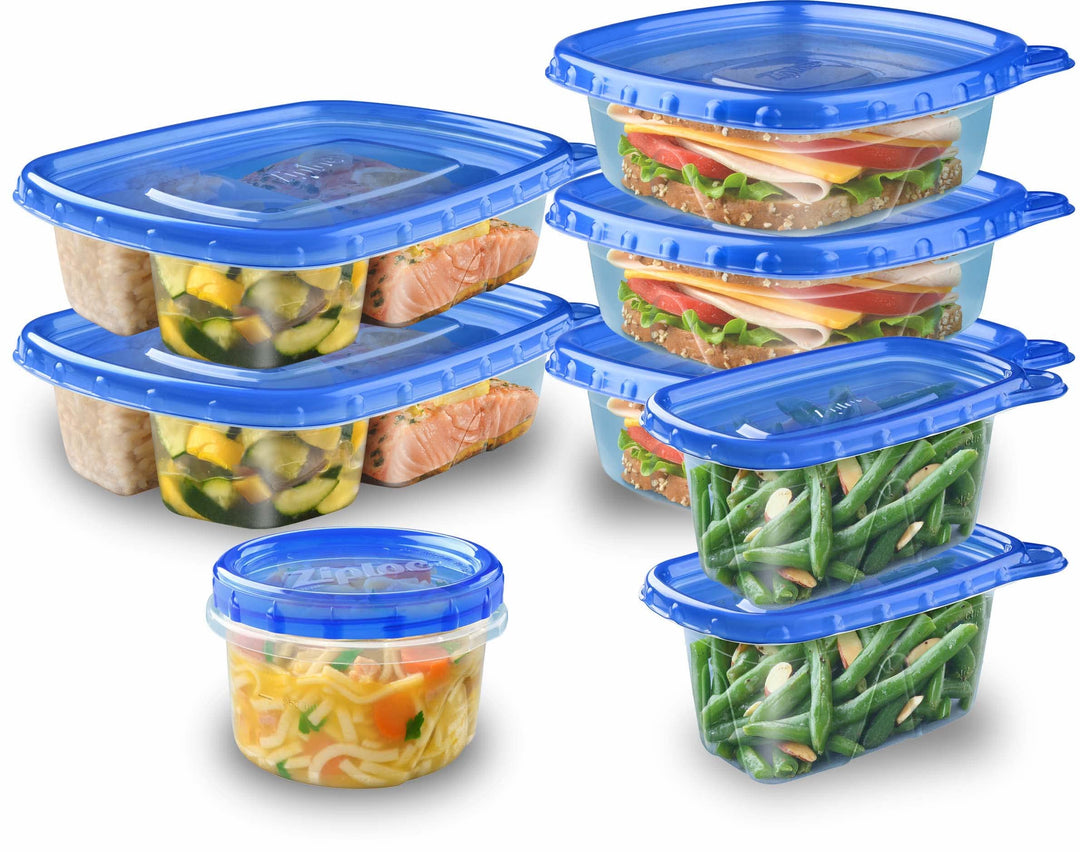 Food Storage Meal Prep Containers Reusable for Kitchen Organization, Dishwasher Safe, Soups, Sauces and Sides Pack, 9 Count