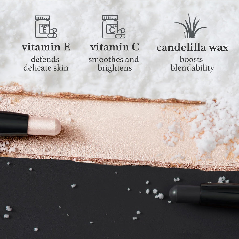 Eyeshadow 101 Crème-to-Powder Waterproof Eyeshadow Stick – Pearl Shimmer – Long-Lasting, Crease-Proof, Light Golden-Beige Shimmer Cream Eyeshadow with Built-in Smudger
