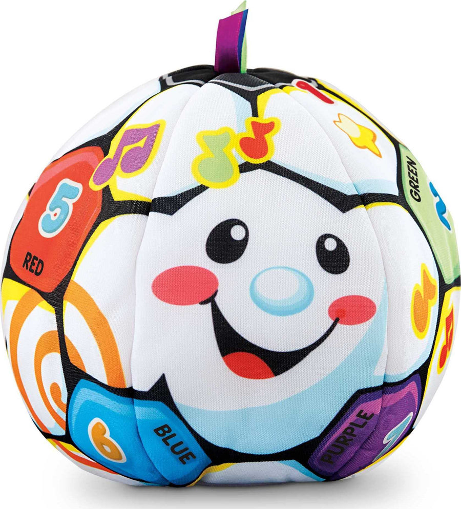 Baby Learning Toy Laugh & Learn Singin’ Soccer Ball Musical Plush with Sounds & Phrases for Infants Ages 6+ Months