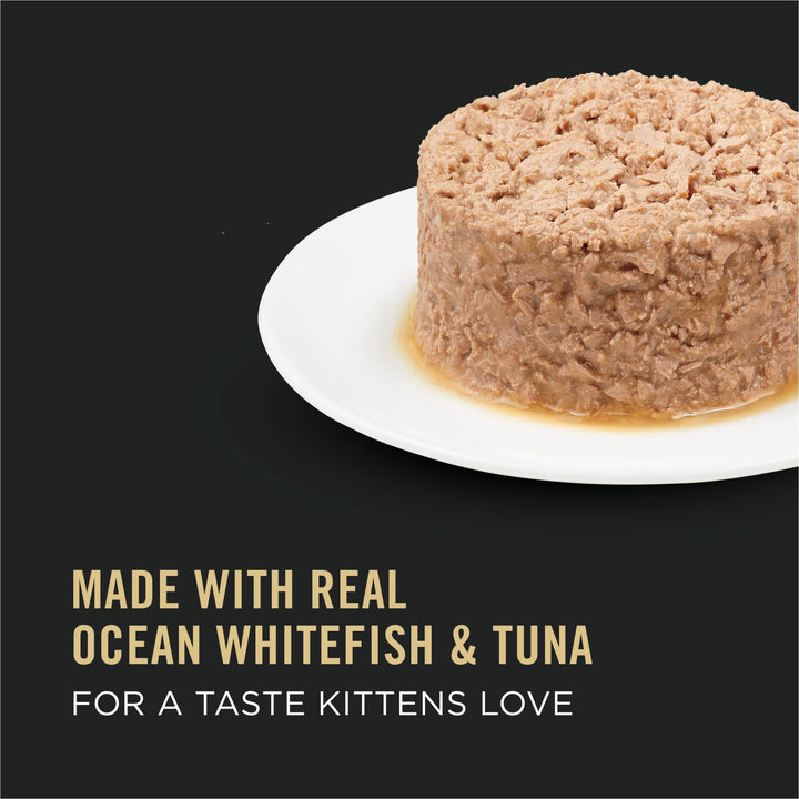Wet Kitten Food, Flaked Ocean Whitefish and Tuna Entree - (Pack of 24) 3 oz. Pull-Top Cans