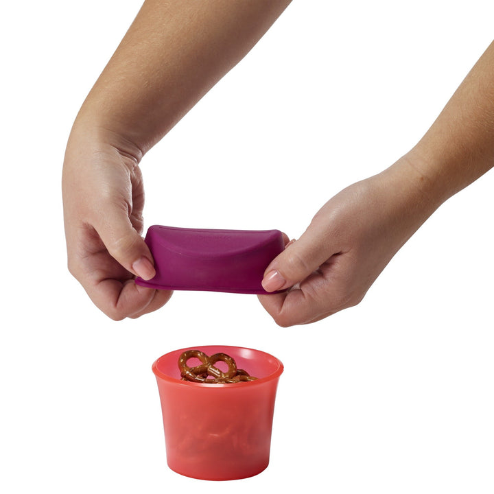 SNUG Lid with Snack Cups, Pink