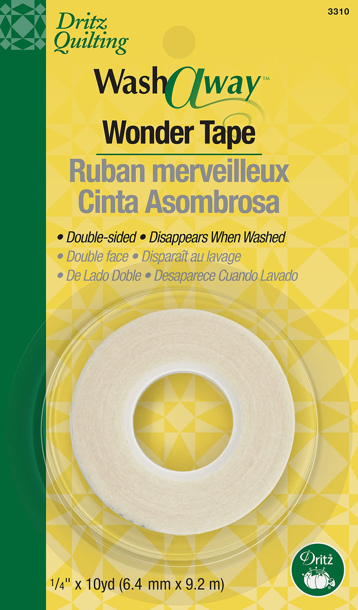 3310 Wash-A-Way Wonder Tape, 1/4-Inch x 10-Yards , White