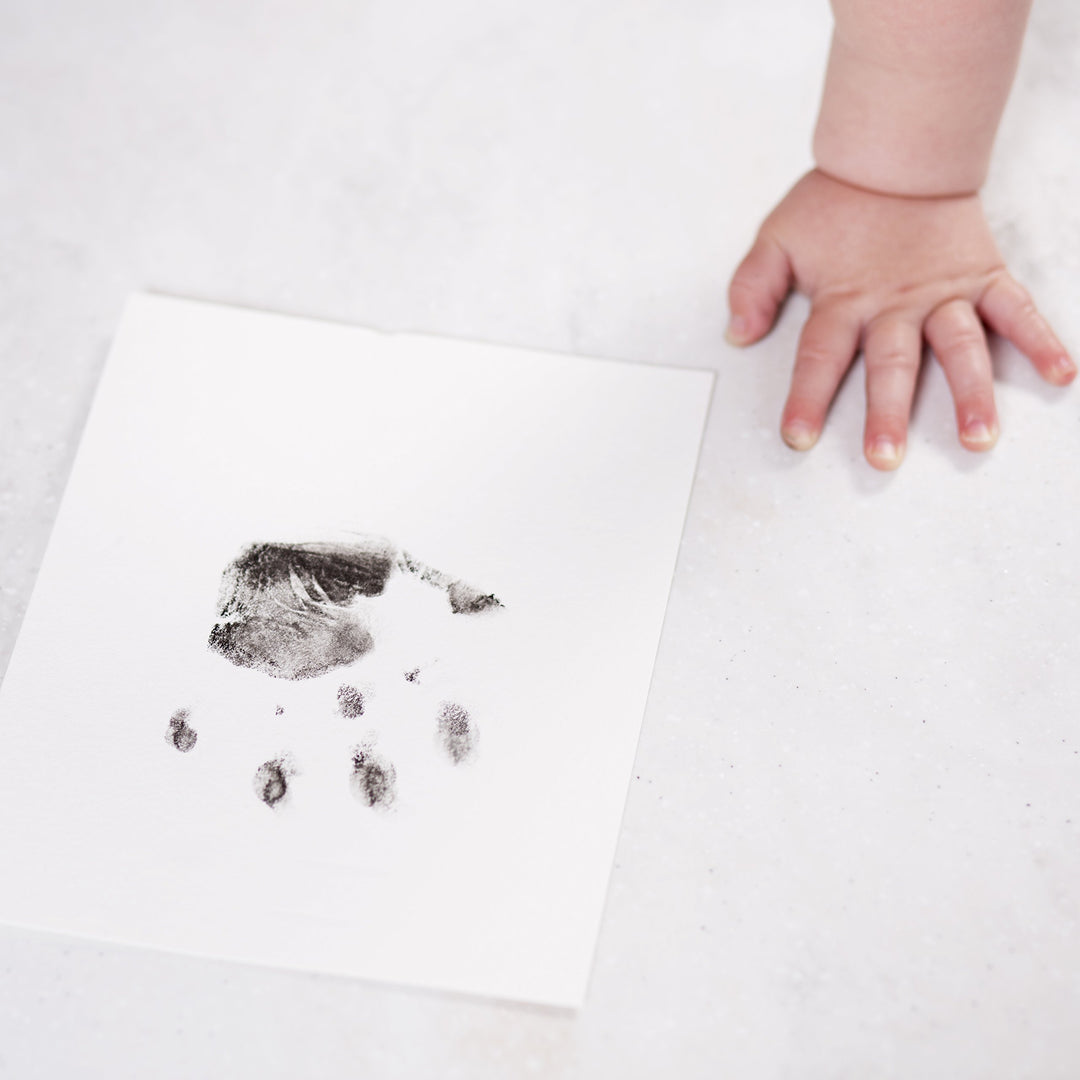 You Are Our Greatest Adventure Collage Keepsake Photo Frame, Baby Keepsake Picture Frame, DIY Baby's Handprint and Footprint Kit, Gender Neutral Nursery Wall Decor, White